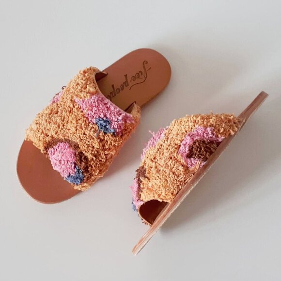 NWOT Free People Yuma woven "shag" peep toe sandal mules, 37 - Picture 12 of 15